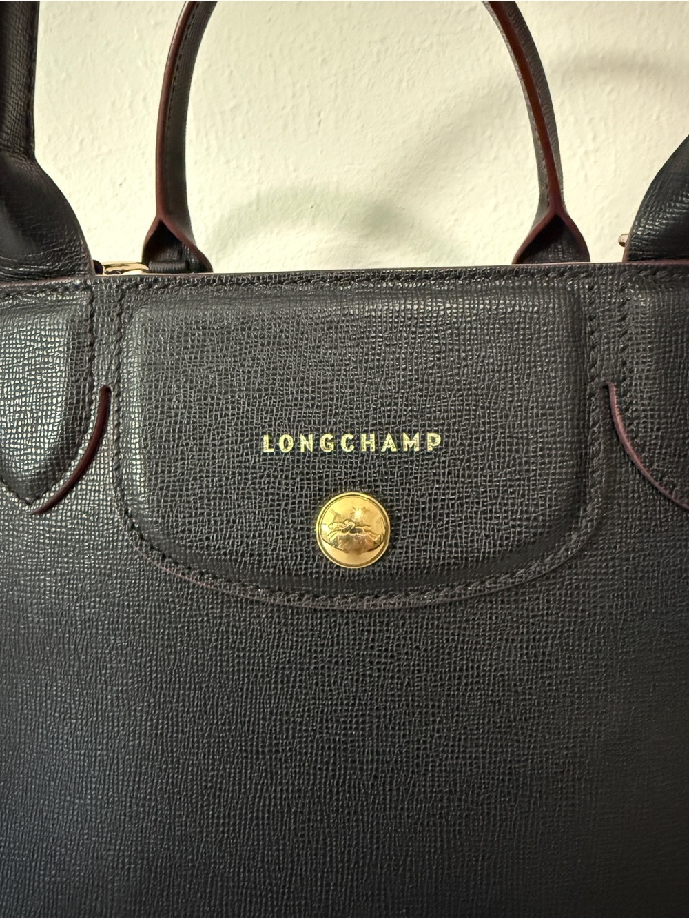 Longchamp Leather Heritage Tote Bag in Black - Picture 5 of 10
